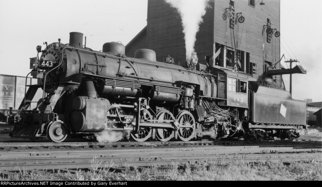 MILW 2-8-2 #443 - Milwaukee Road